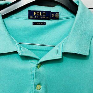 Polo-Ralph Lauren, XL Mint Green Custom Fit, Cotton SS Golf Shirt